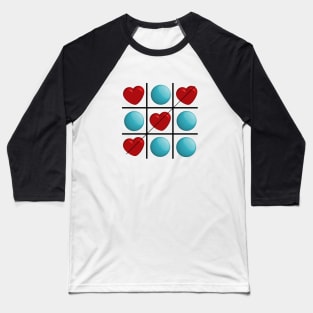 Love Wins - Tic Tac Toe Baseball T-Shirt